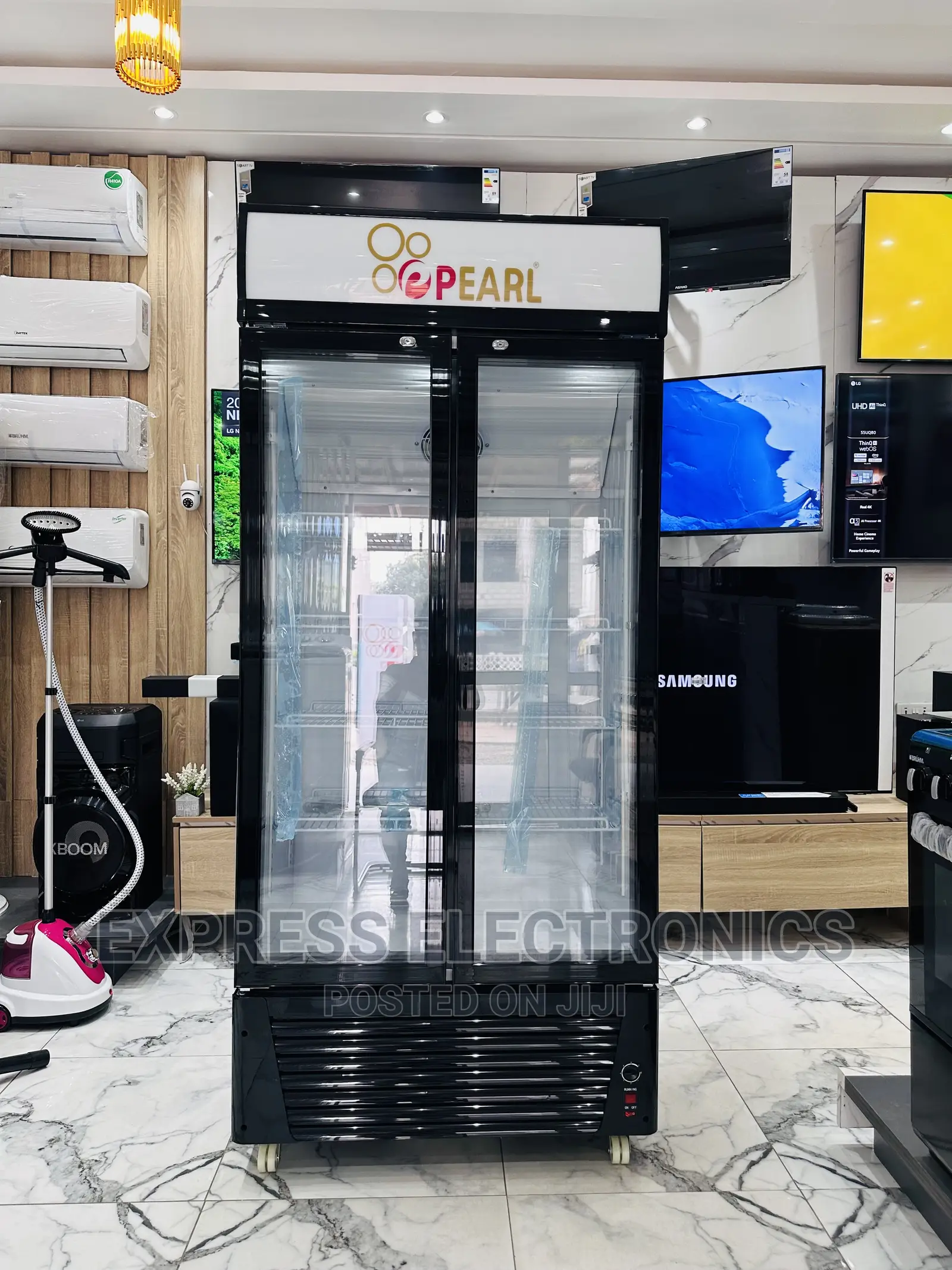 PVC 622-2b. Double Door Fridge Pearl