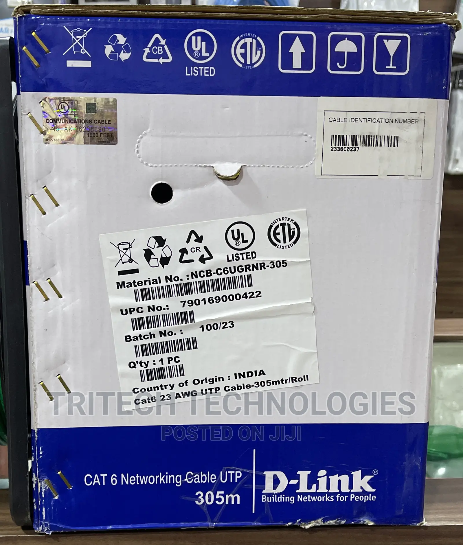 D-Link NCB-C6ugryr-305 Cat6 Utp (Green) PVC Solid Cable