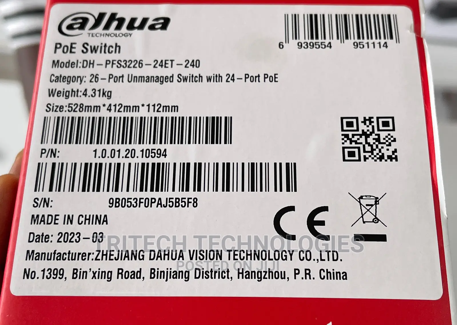 Dahua 24port Poe Intelligent Switch +2 Uplink +2 SFP
