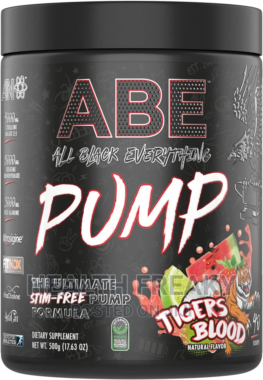 Preworkout ABE Pump Energy Muscle Builder Stimulant Free