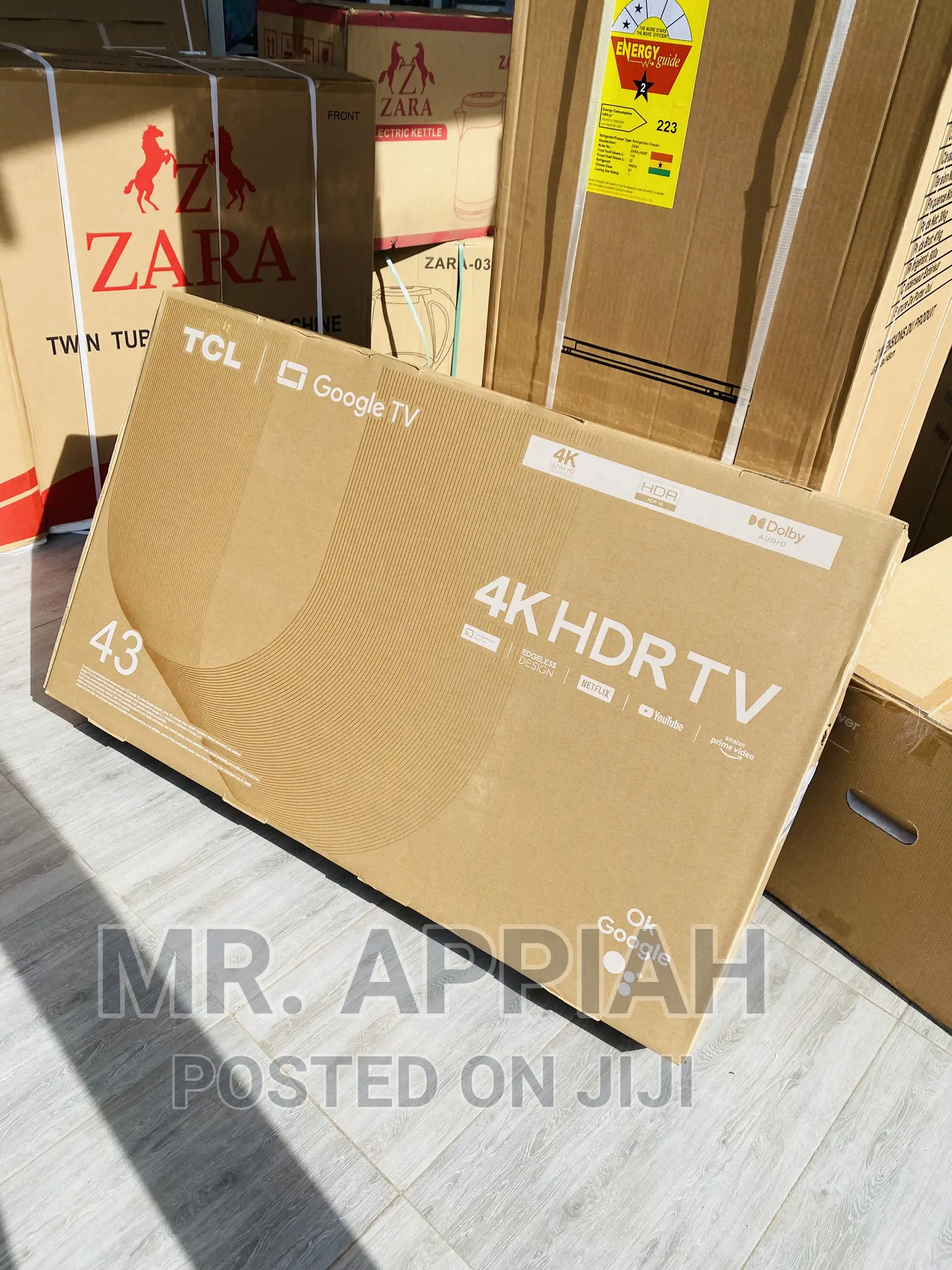Basic Black TCL 43S5400 43 Inch HDR LED Google Tv.