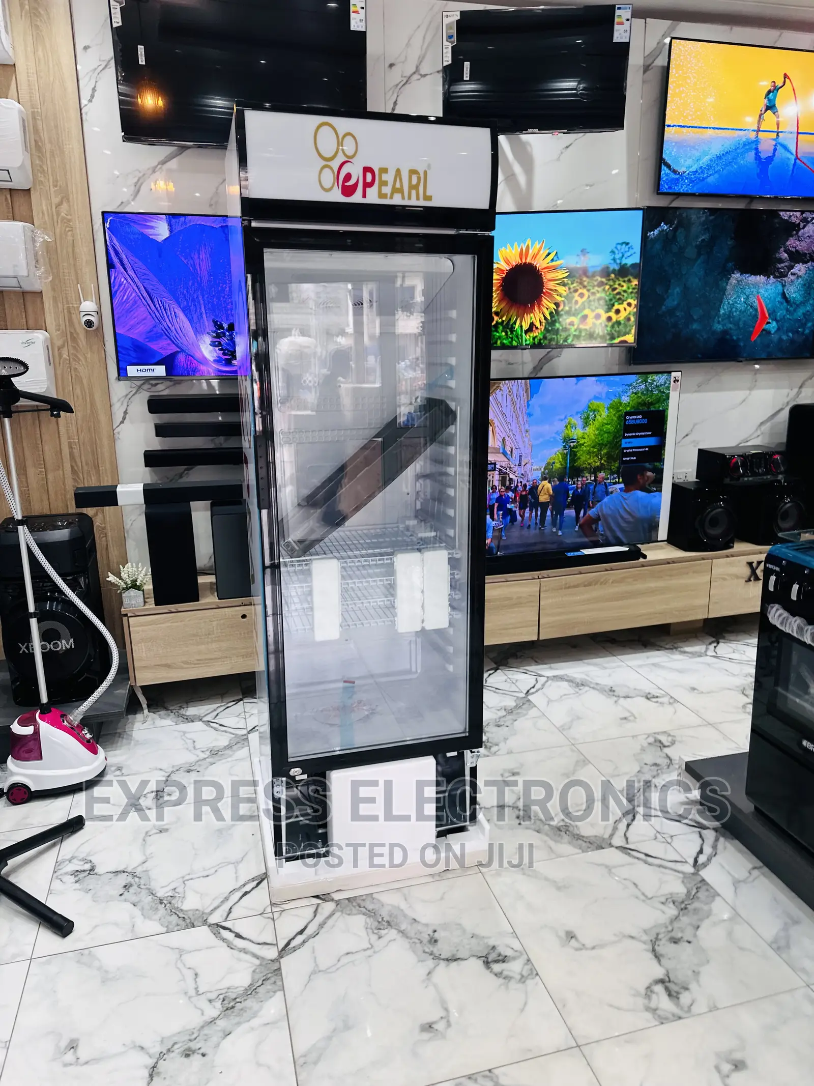 Stainless Steel Display Fridge PVC 424-2b Pearl