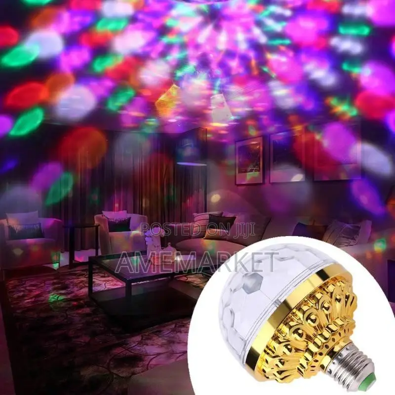 LED Stage Golden Bulb.Colourful DJ Rotating Crystal Light