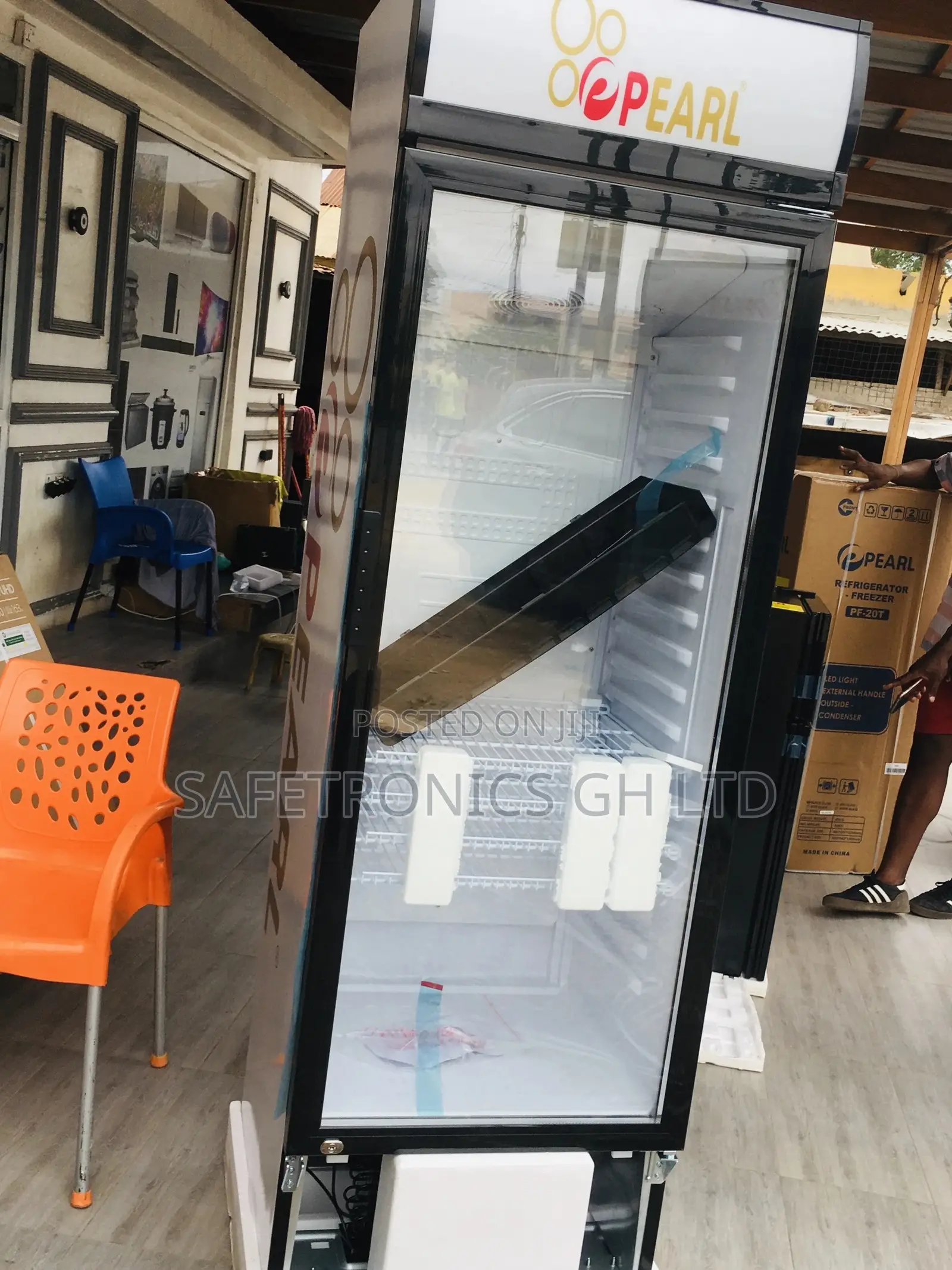 Singledoor Glass Door  PVC-424-2b Electric Pearl Fridge 