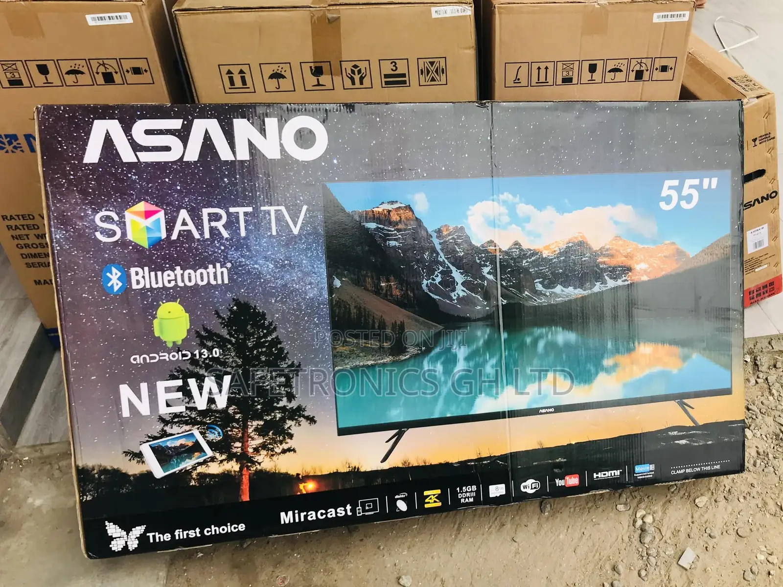 Glossy LED UHD Smart Asano 55 Inches Crystal Tv