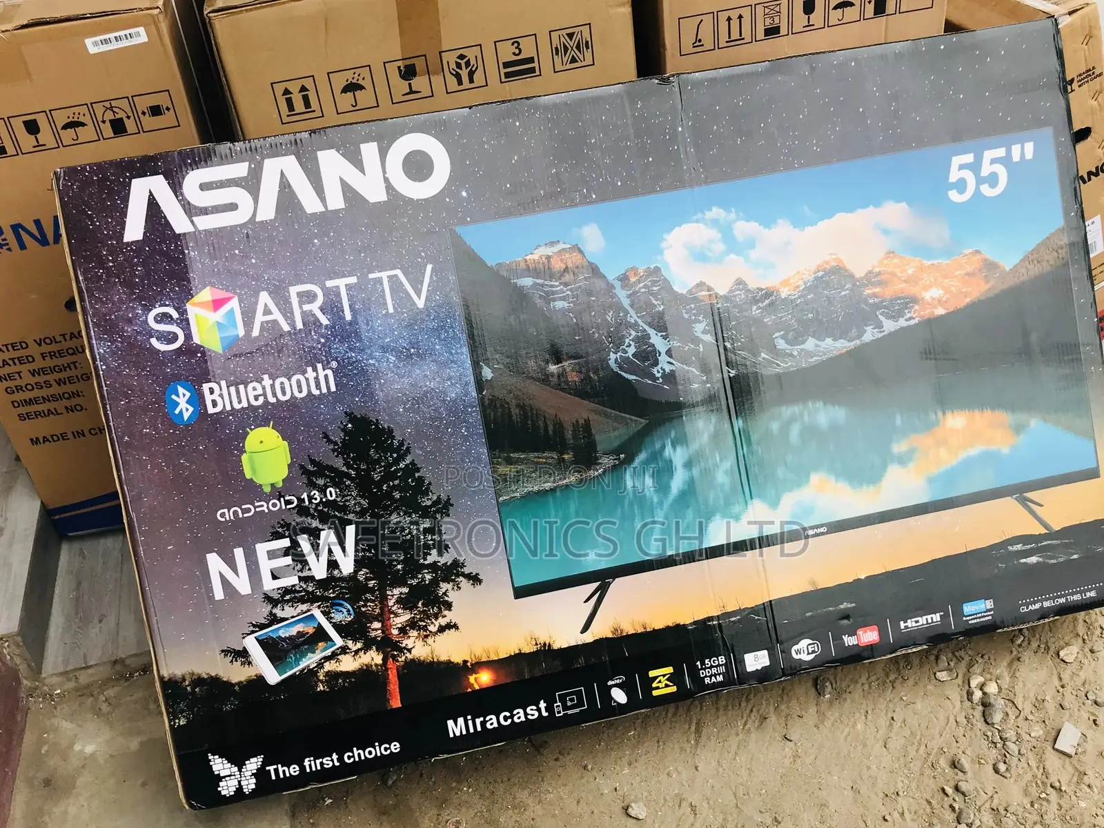 Display LED Smart UHD Asano 55 Inches Glossy Tv