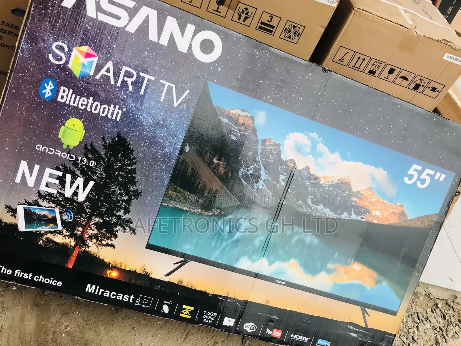 Display LED Smart UHD Asano 55 Inches Glossy Tv