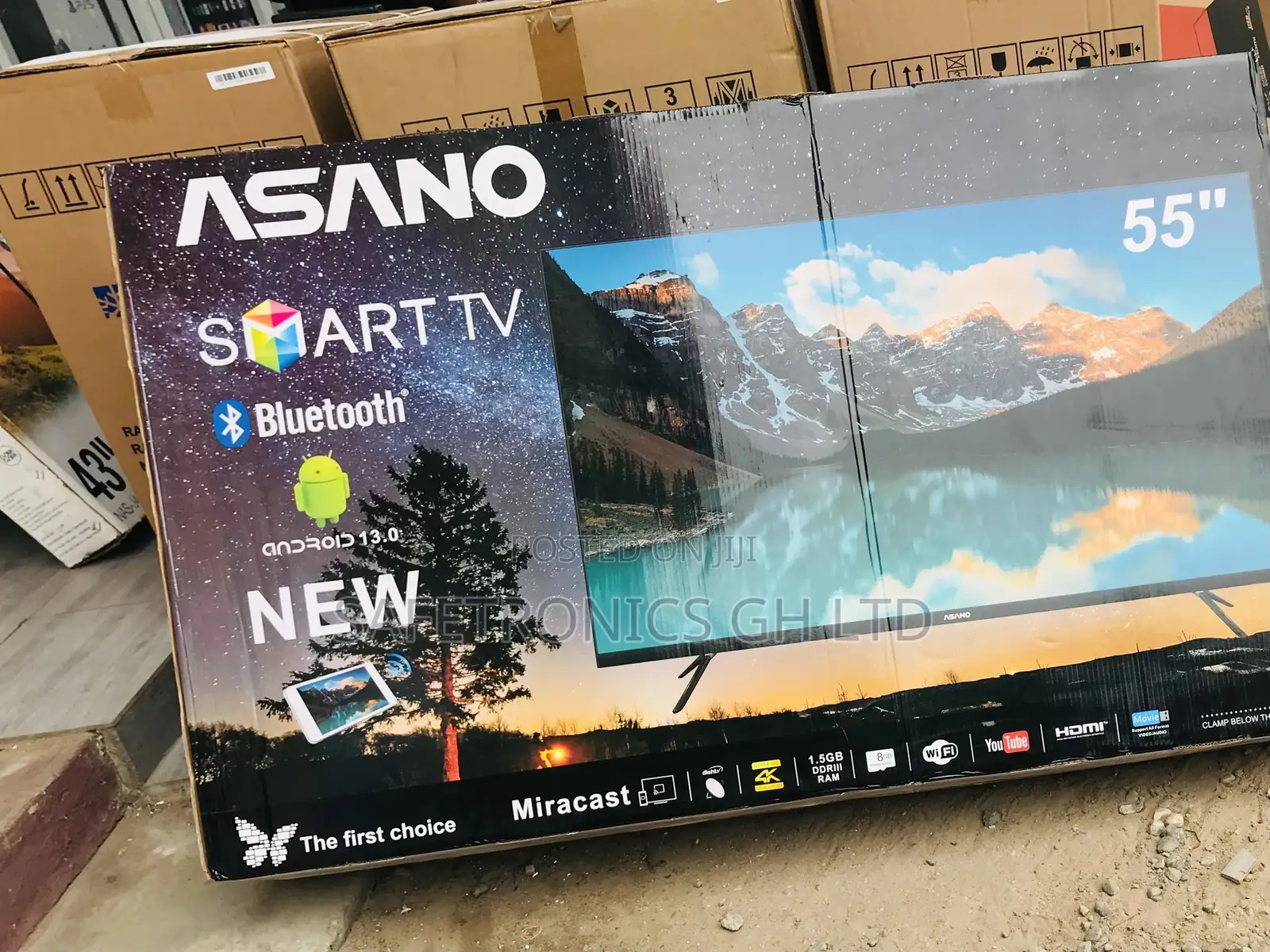 Lastest Asano 55 Inches Glossy LED Smart UHD  Tv