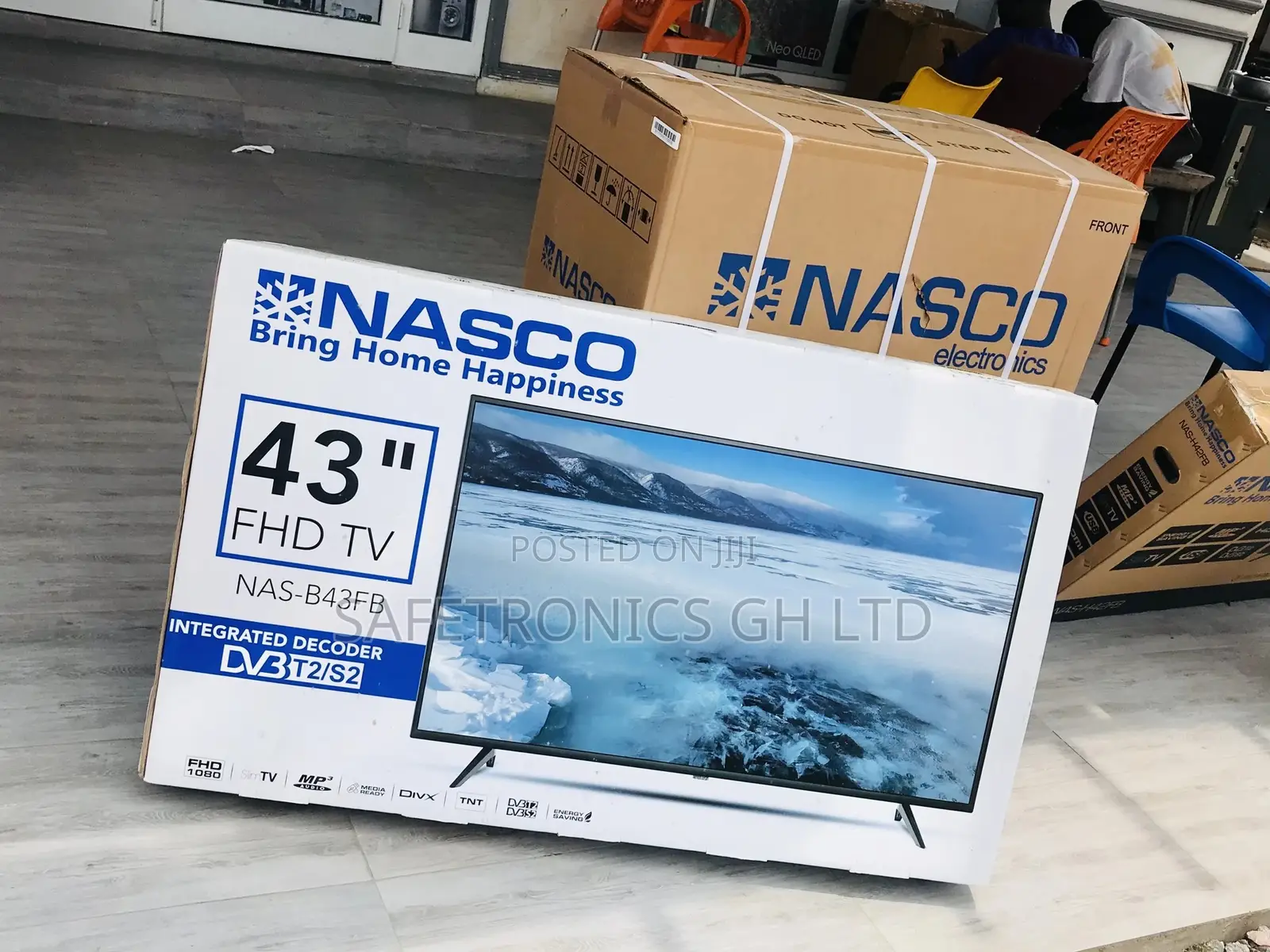 Nasco 43 Inches Glossy LED Digital Satellite FHD Tv 