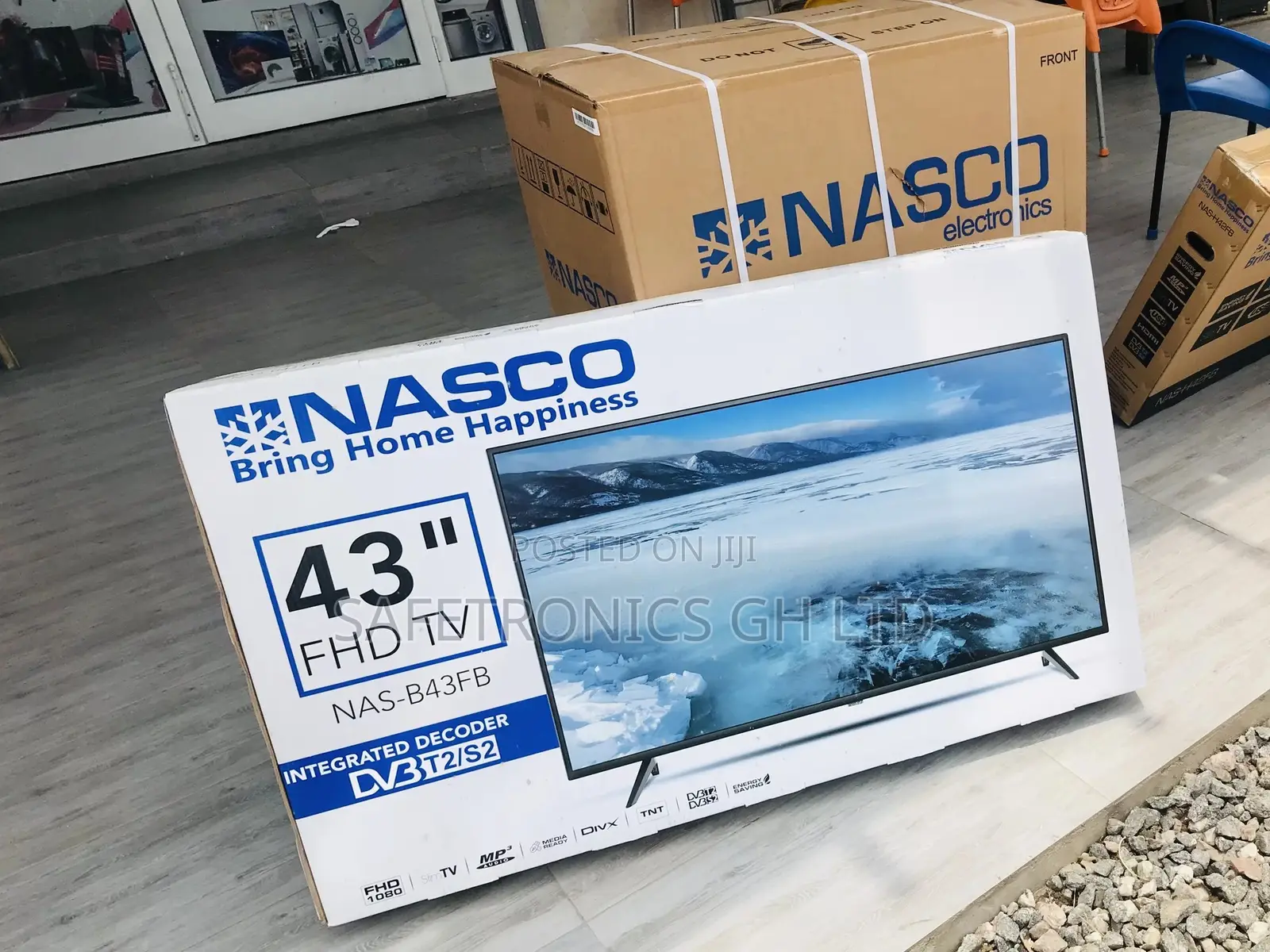 Nasco 43 Inches Glossy LED Digital Satellite FHD Tv 