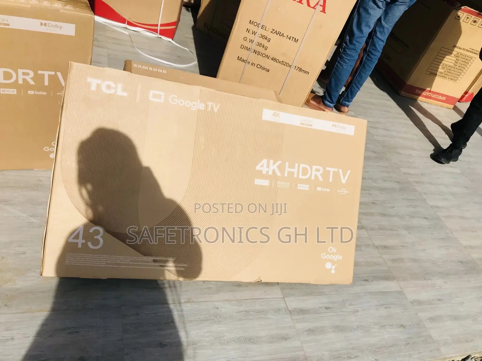 Glossy LED TCL 43 Inches S5400 Black HDR Tv 