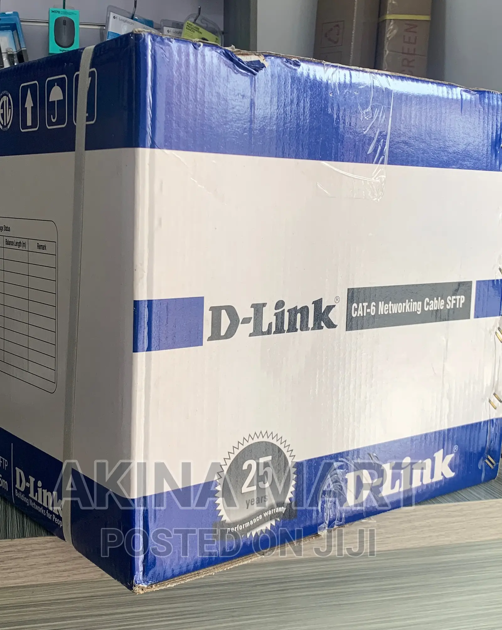 D Link SFTP Cat6 Networking Cable SFTP 23 Awg Grey Color
