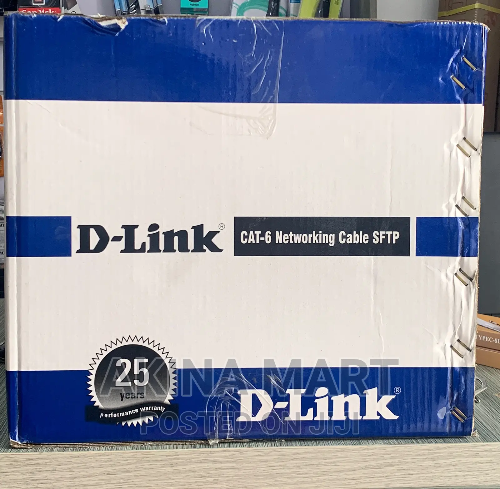 D Link SFTP Cat6 Networking Cable SFTP 23 Awg Grey Color