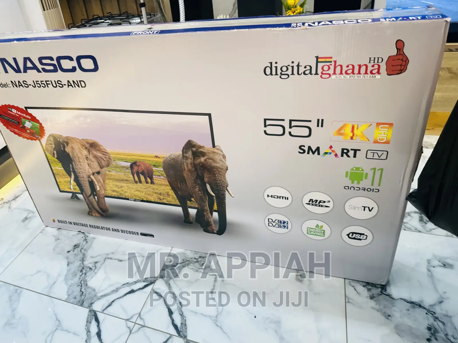 Shop Authentic Nasco 50 Inch Uhd Smart(Black) 