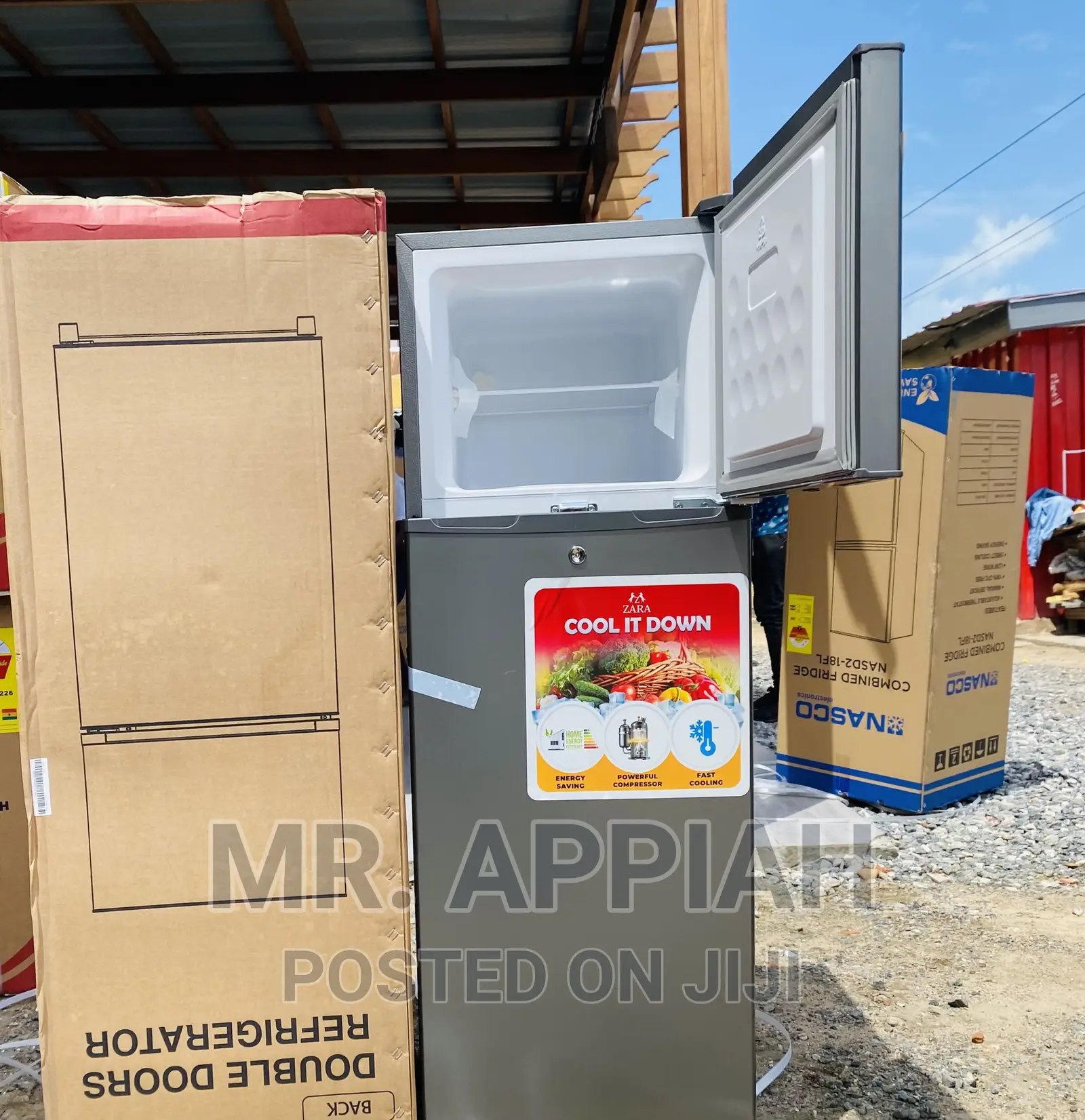 Extremely Chilling Zara 180BF 2 Door Fridge(Dark Gray) 