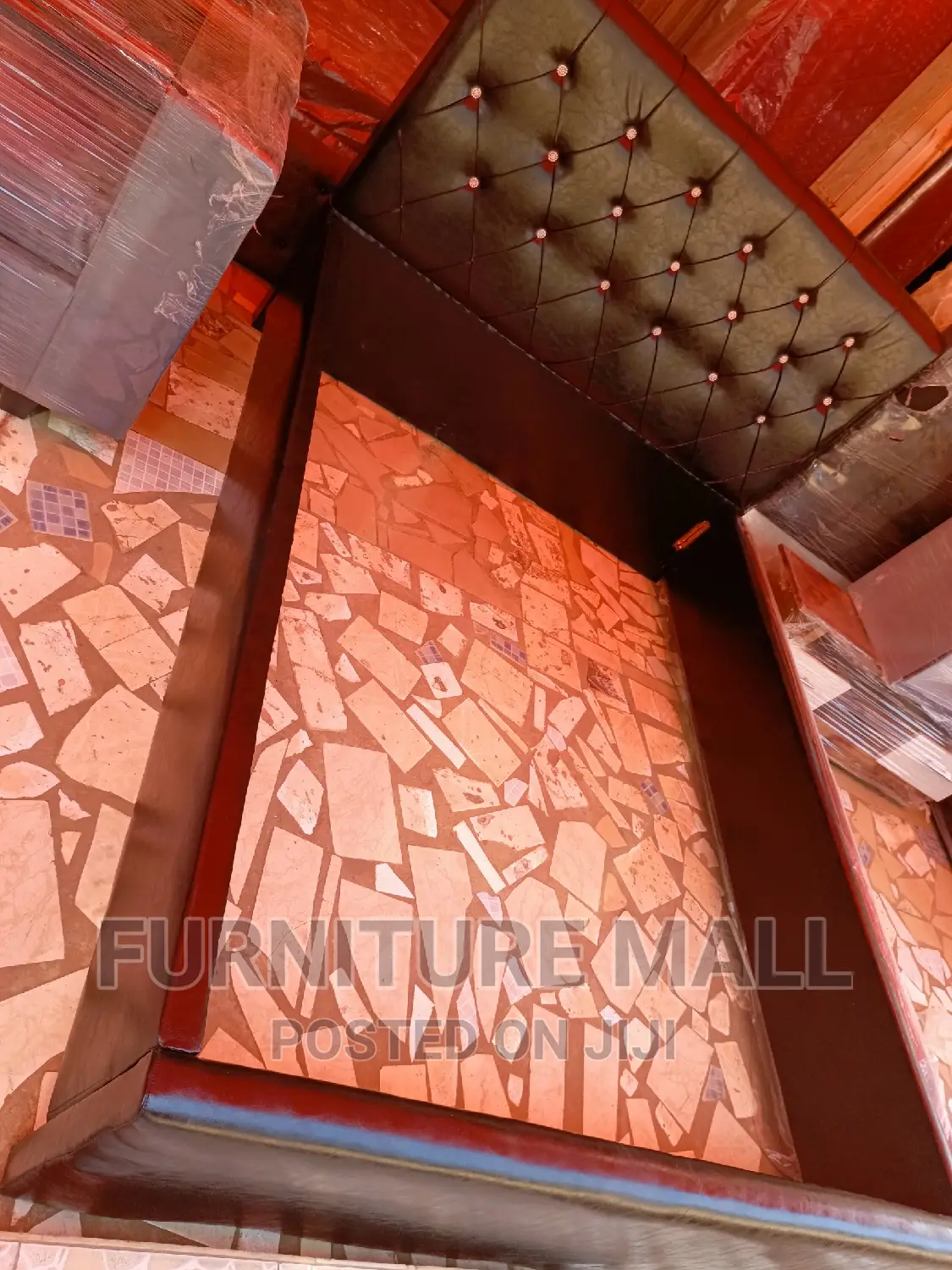 Sweet 60x80 Leather Bed Frame. Black