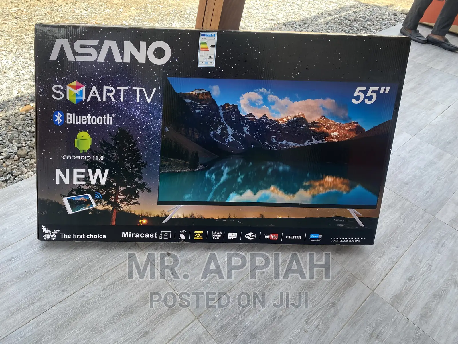 Shop Original Asano 55 Inch Uhd Smart Bluetooth Tv(Black).