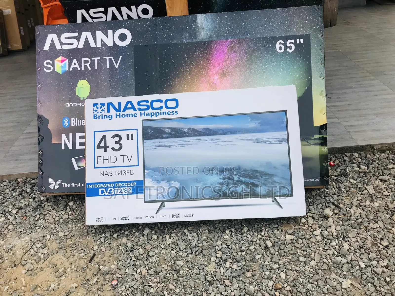  43 Inches Glossy LED Nasco Digital Black Satellite Tv
