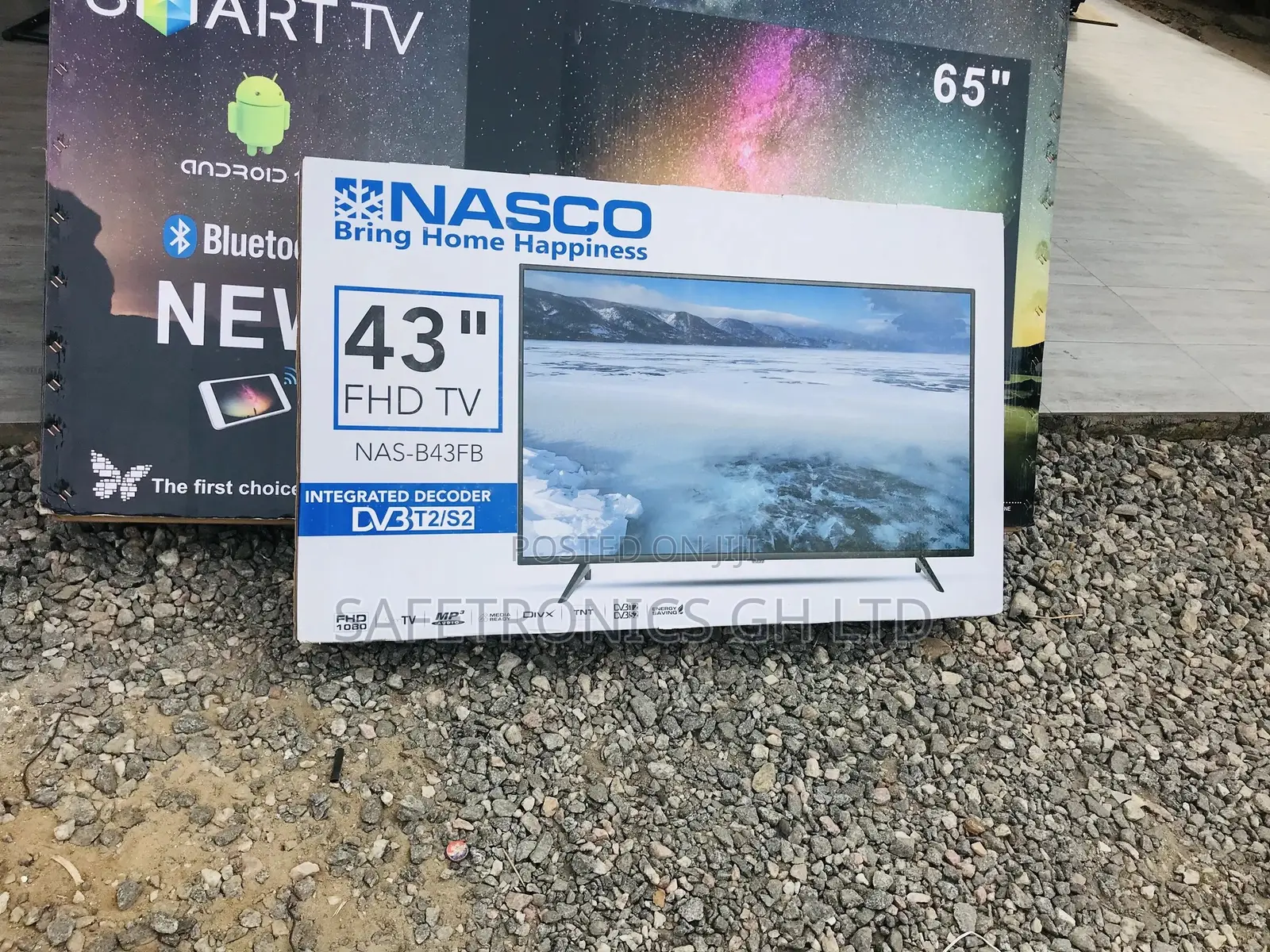  43 Inches Glossy LED Nasco Digital Black Satellite Tv