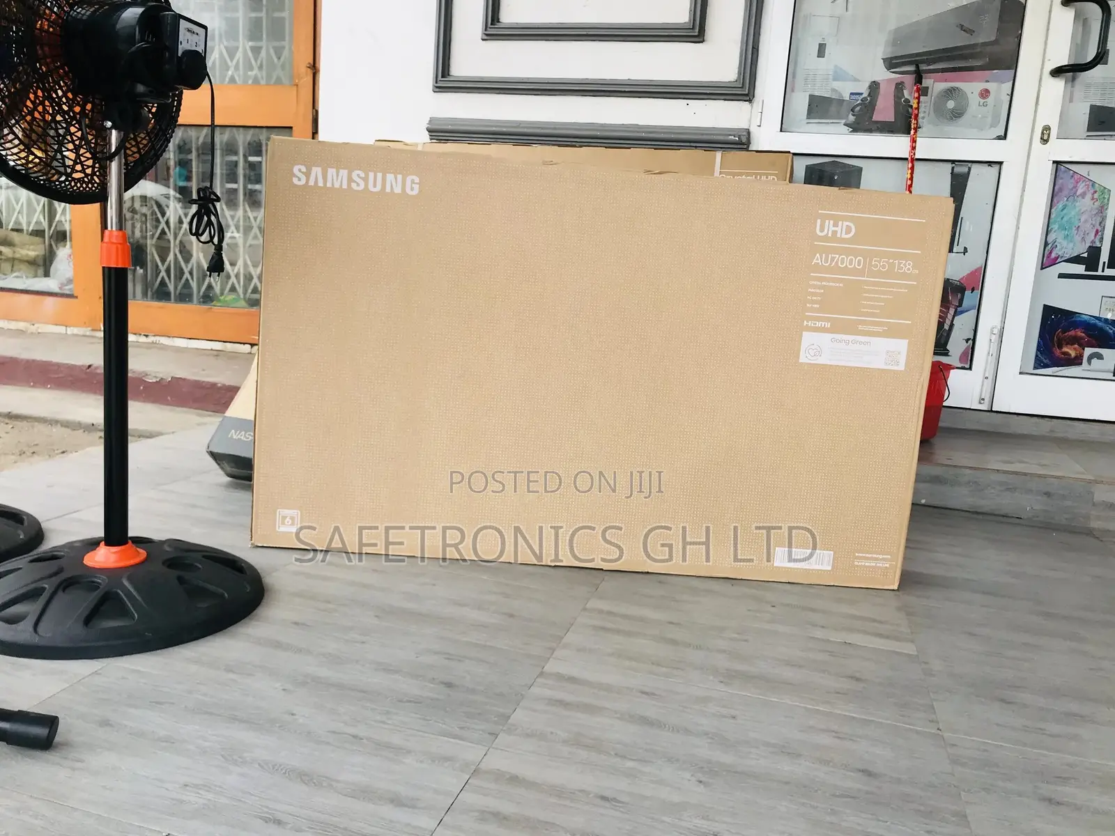 Glossy Led Samsung Uhd 55 Inches Au71 Black Electric