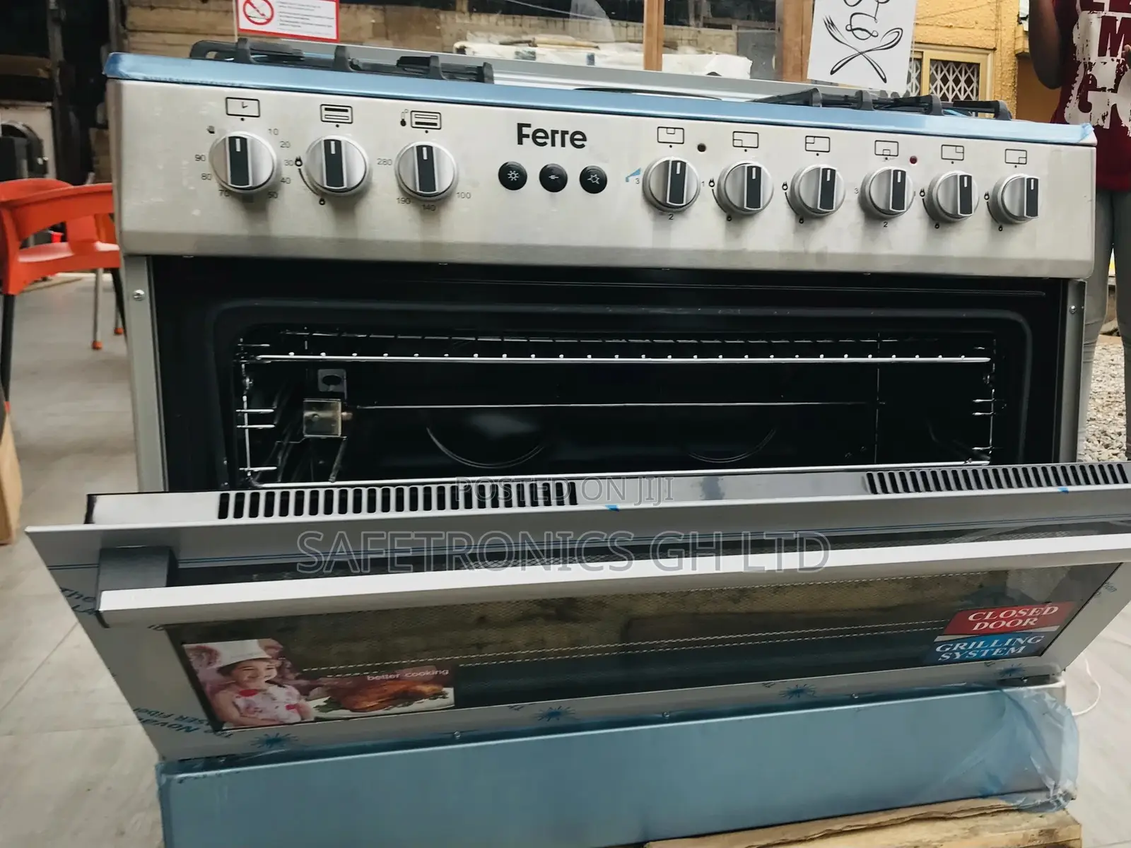 6 Gas Burner Oven With Grill Ferre Cooker Burner 60x90