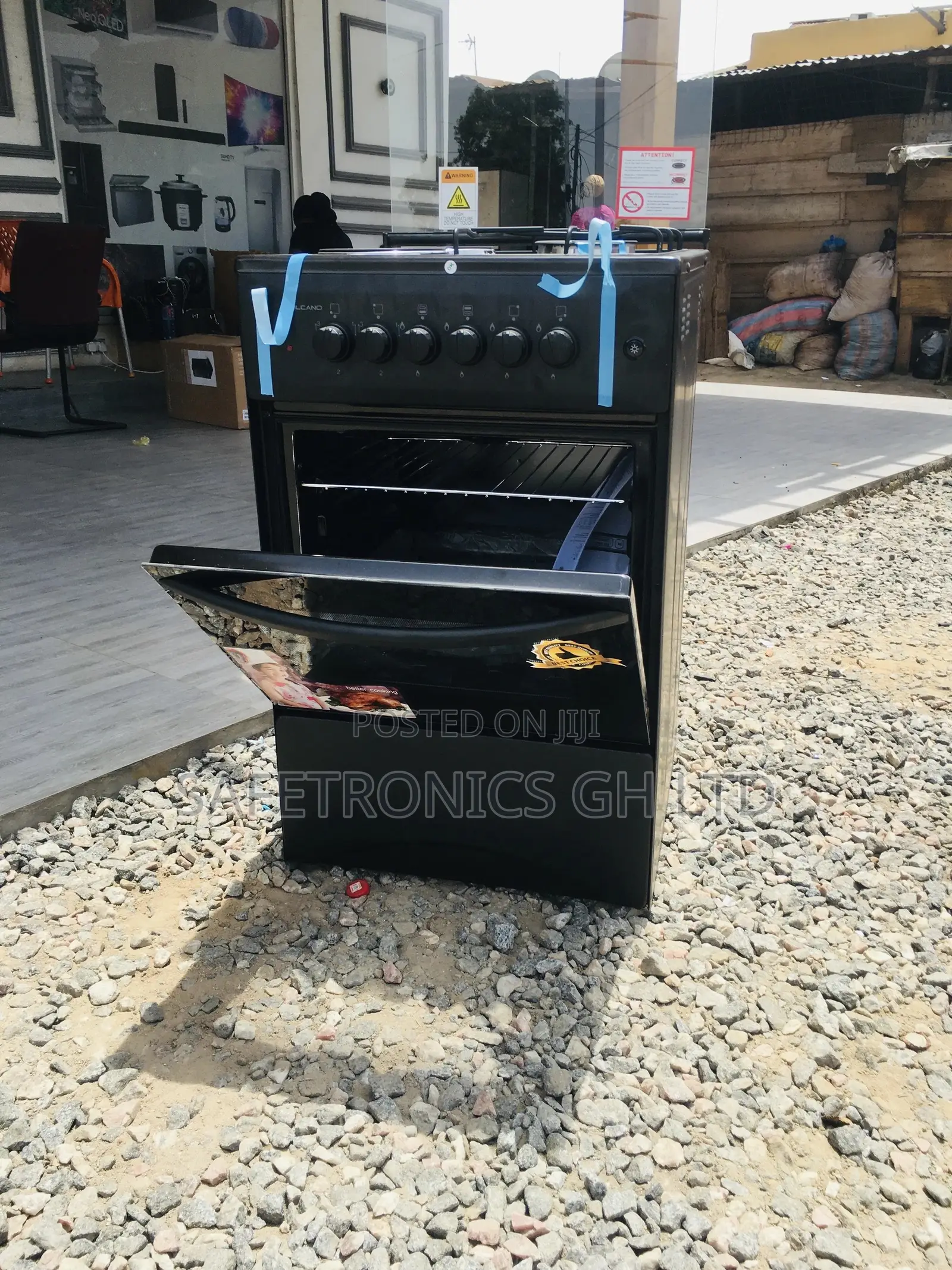 Valuable Volcano 2 Electric 2 Gas 50x50 Cooker Black