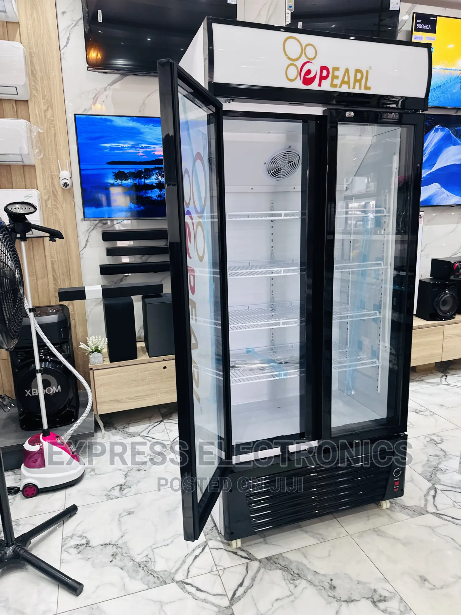 Hot  Cake on Pearl Double Door Display Fridge PVC 622-2b