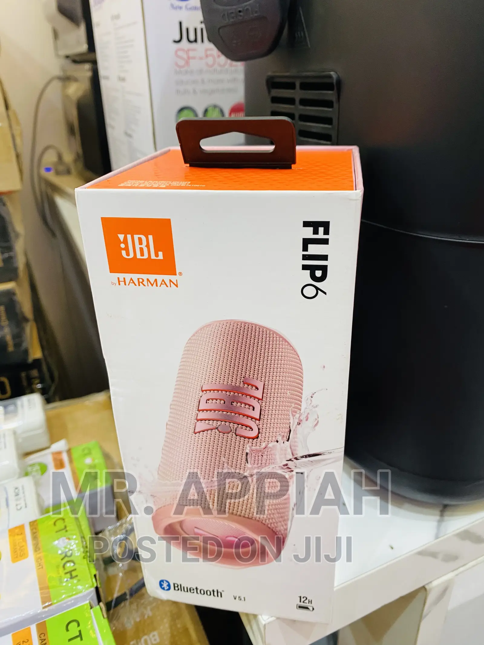 Enjoy Clear JBL(Pink)On JBL Flip 6 Portable Speaker