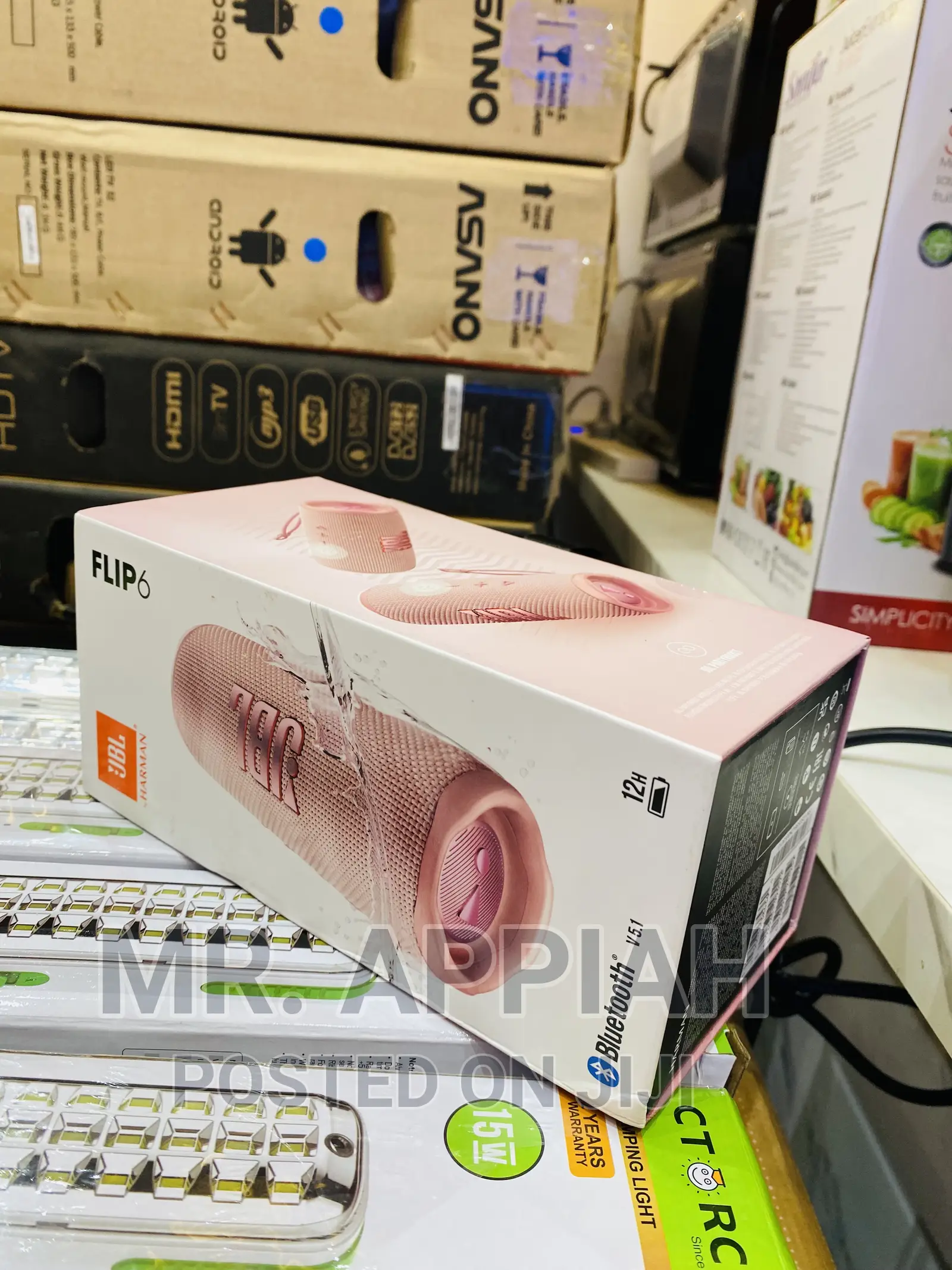 New JBL Flip 6 (Pink)Waterproof Bluetooth Portable Speaker.