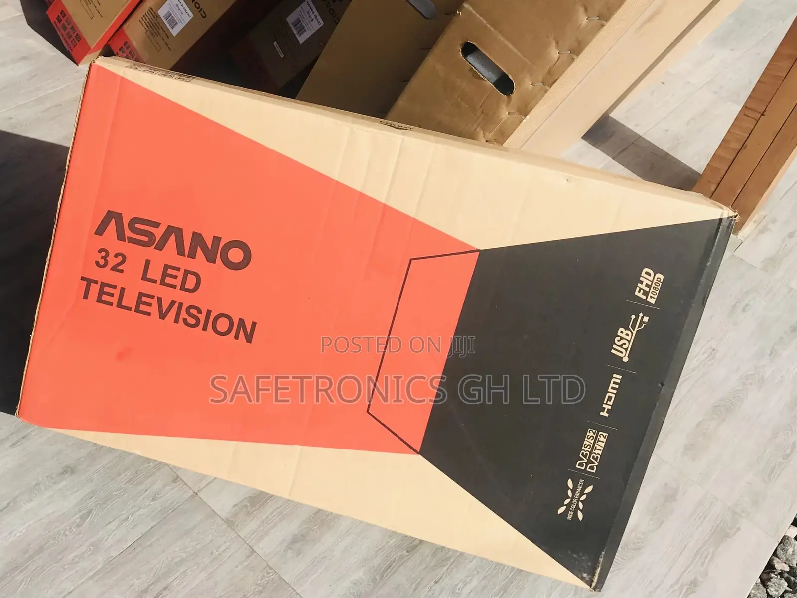 Black Asano 32 Inches Glossy Led Digital Satellite Tv