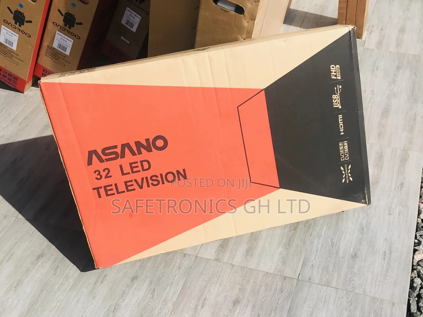 Black Asano 32 Inches Glossy Led Digital Satellite Tv