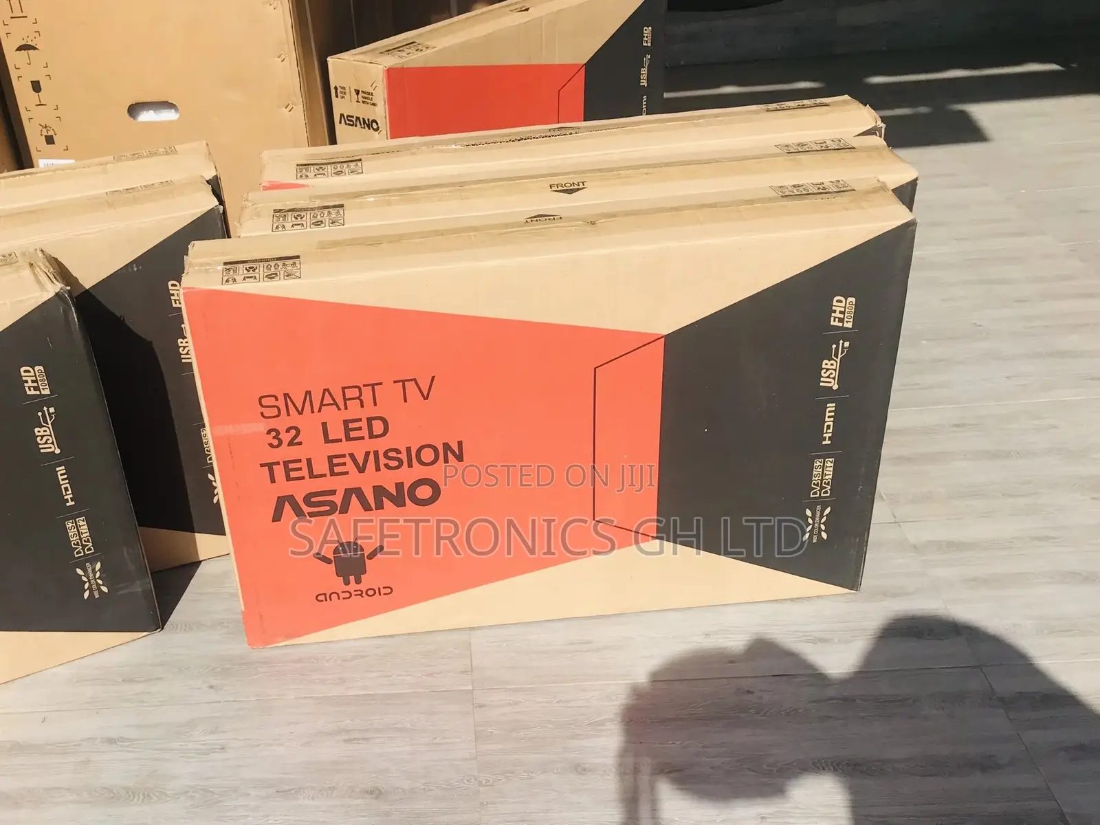 Smarf Black Glossy Led Asano 32 Inches Tv