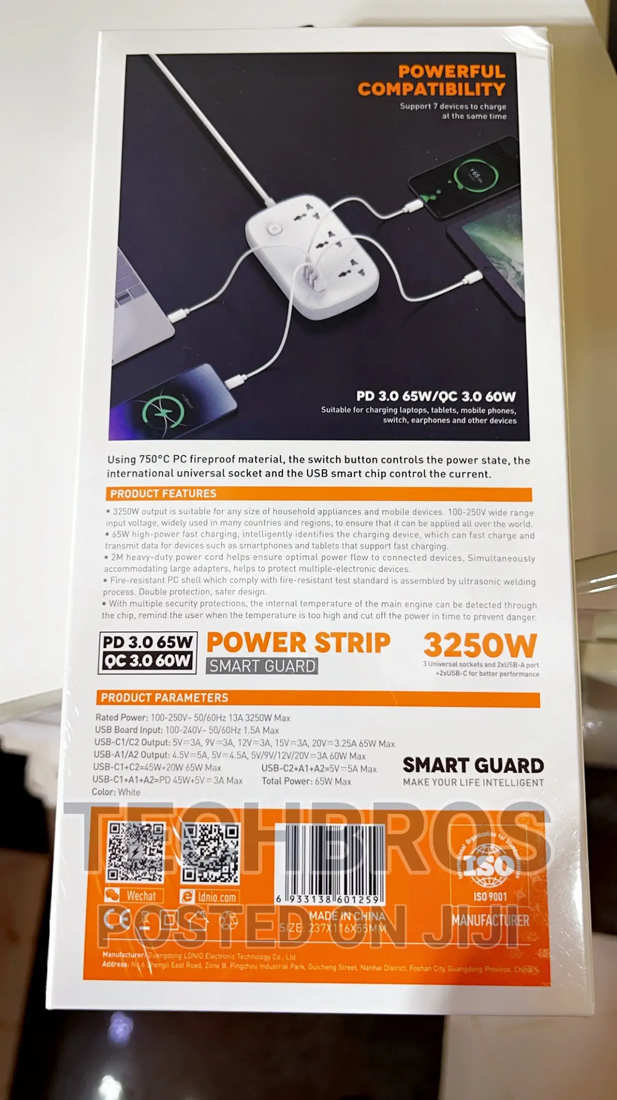 LDNIO High Wattage Power Strip With 65W Gan Charging