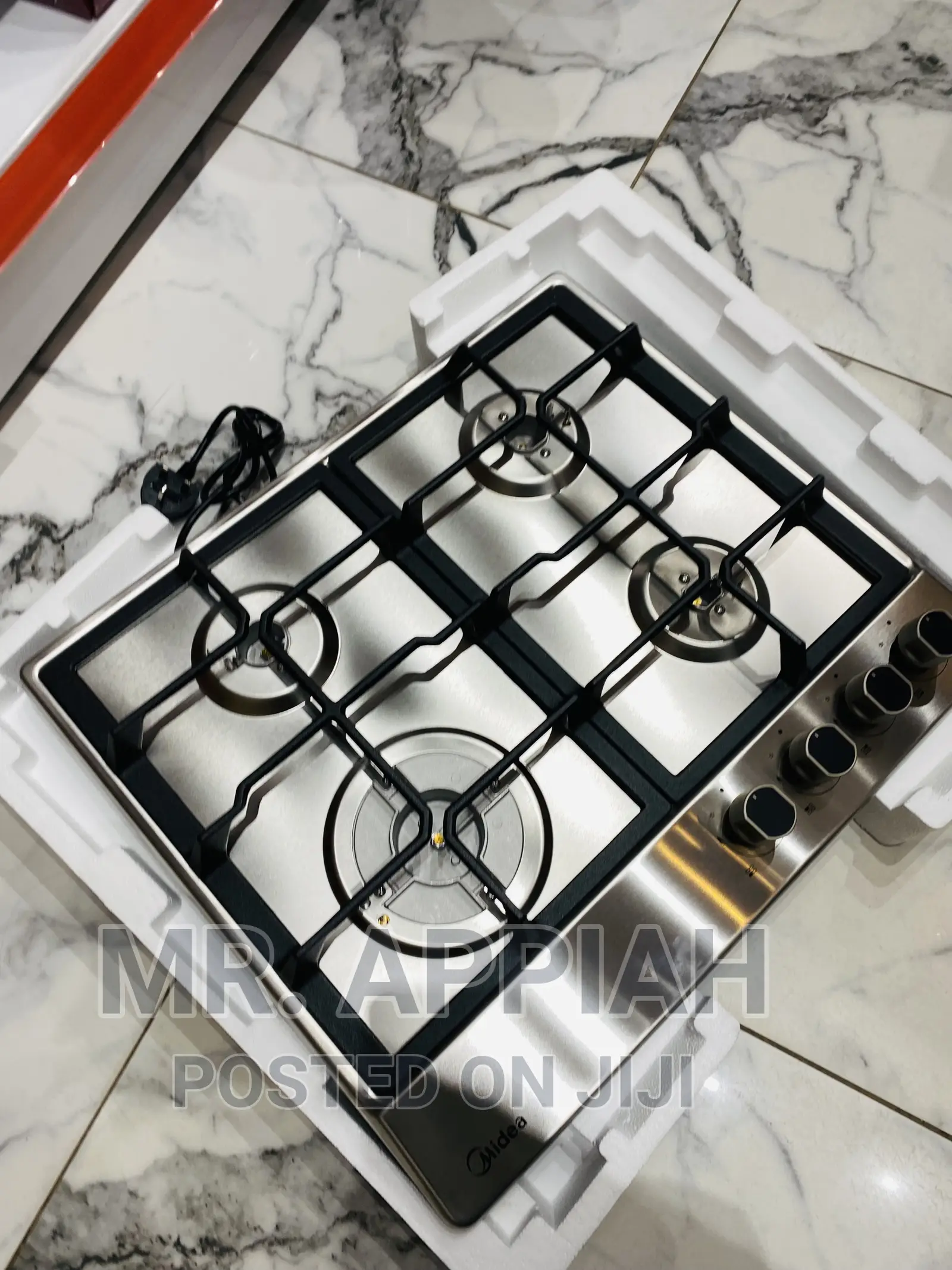 Top Notch Midea 4 Gas Burner Hob(60G40ME)Silver 