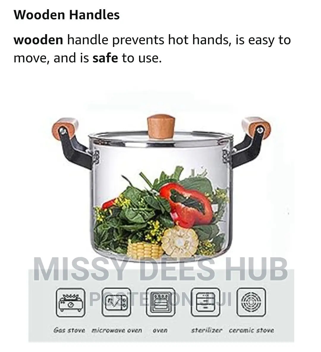 5.5L Glass Cooking Pot