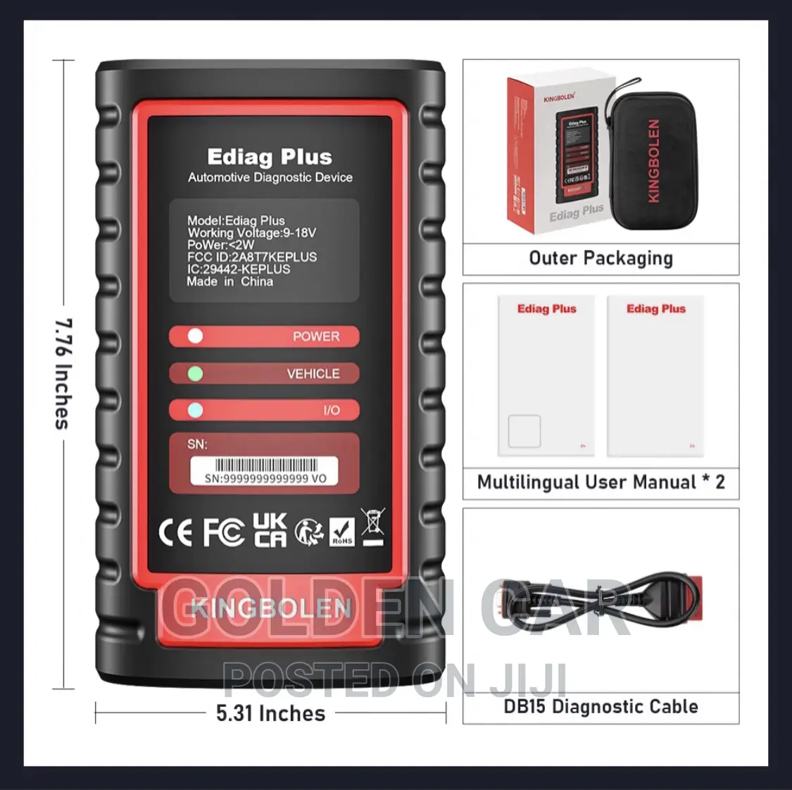 Ediag Plus OBD2 Car Diagnostic Scanner