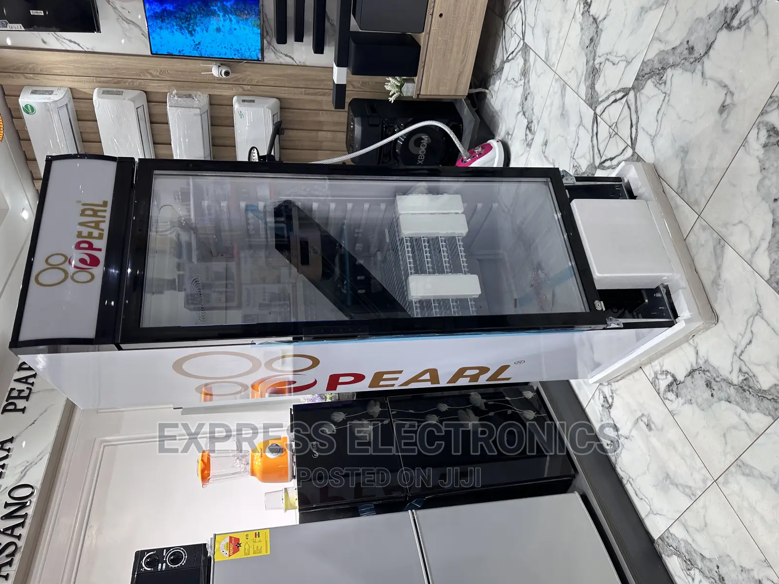 Ultra Modern Quietness Single Door Fridge Display PVC 424