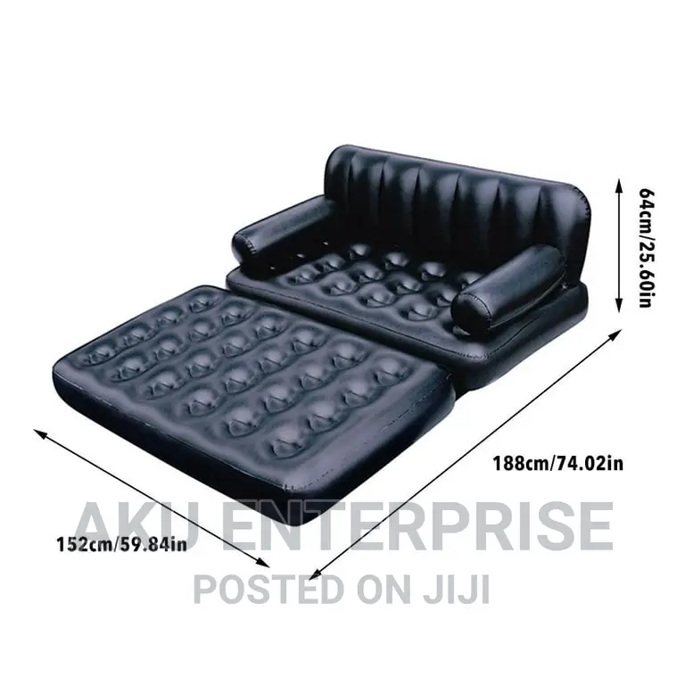 Inflatable - 5-in-1 Sofa to Double Bed Portable Sofabed