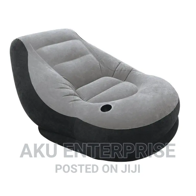 Inflatable Corner Sofa Ultra Lounge and Ottoman Set Free Pump