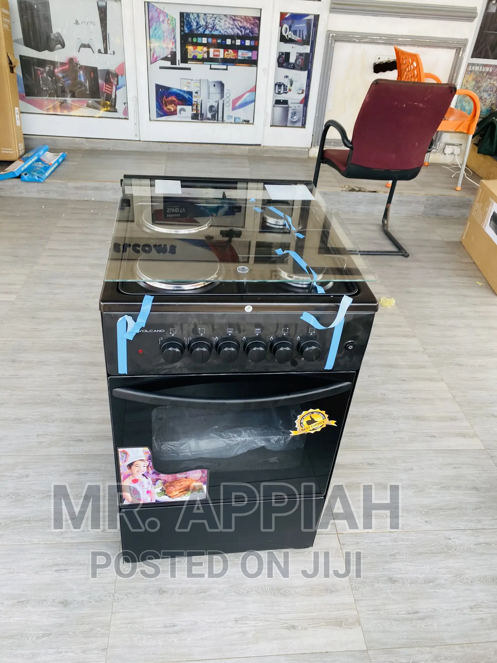Shop Original Volcano 50x50 2 Gas + 2 Electric Burner,Black