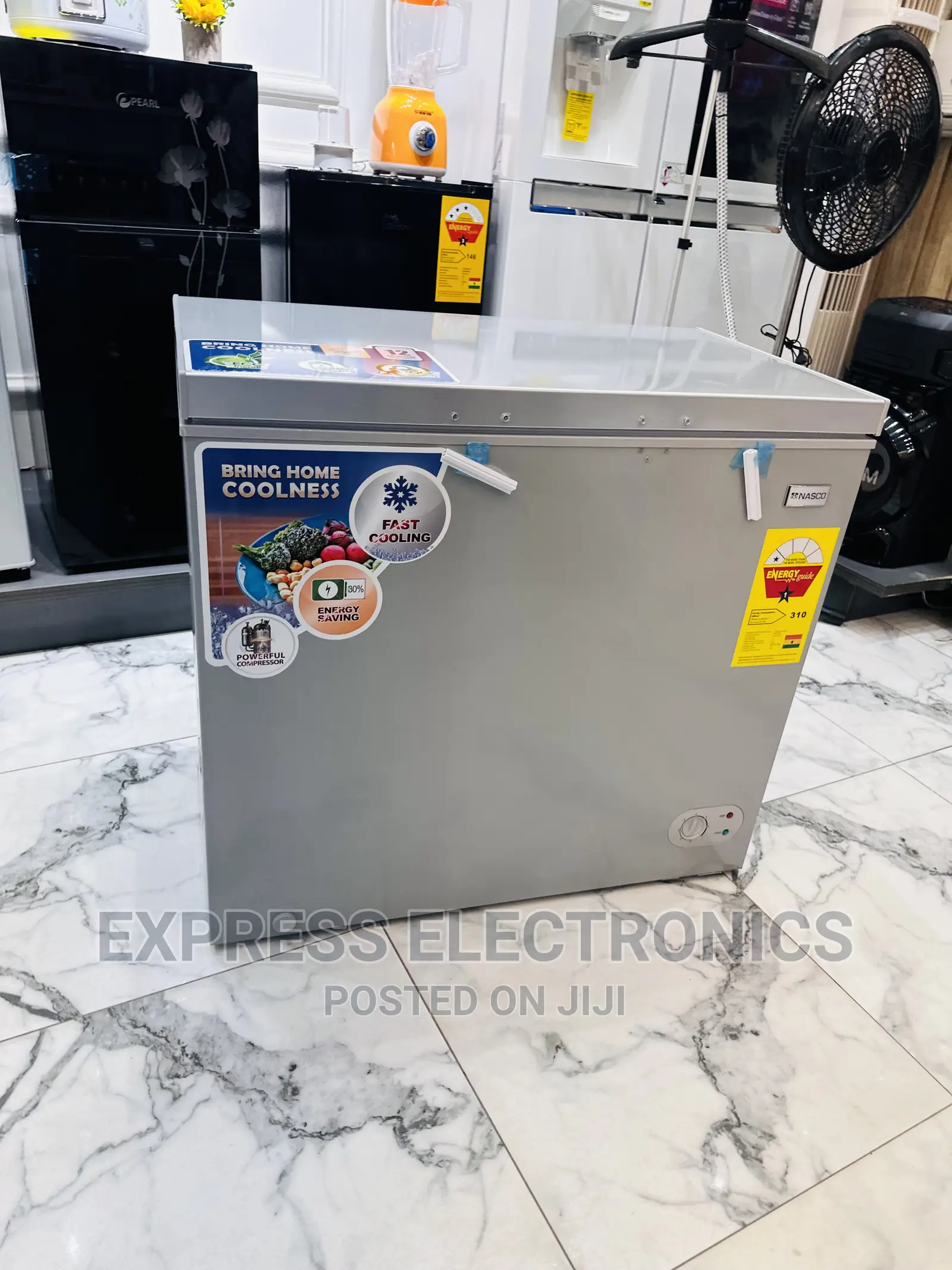 Eco Friendly Grey Chest Freezer Nasco 200L Single Door