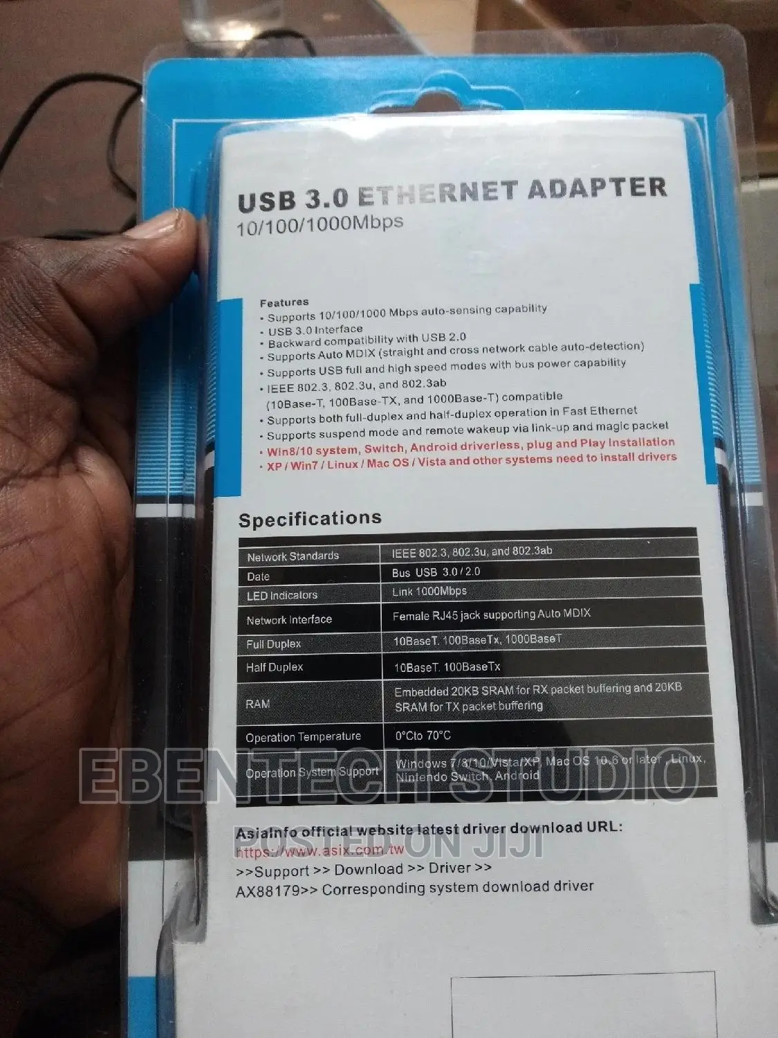 USB to Ethernet Lan Adapter