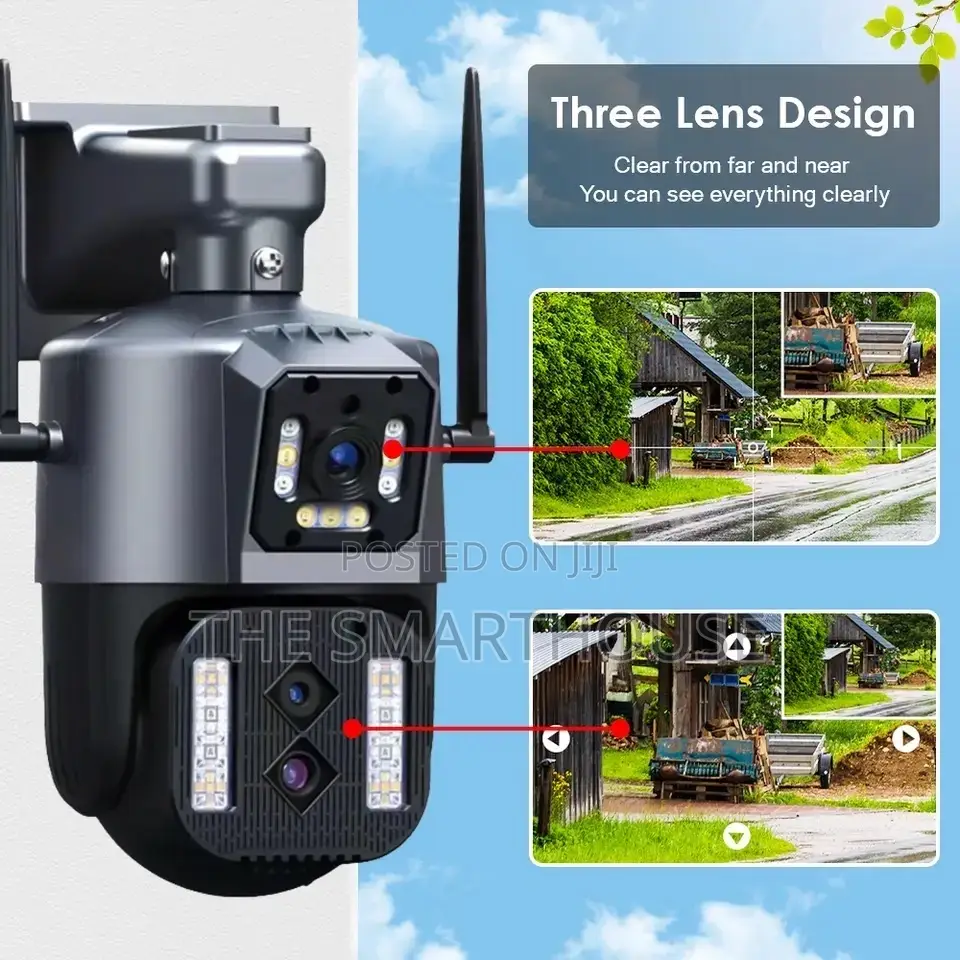 Smart Triple-Lens CCTV Camera