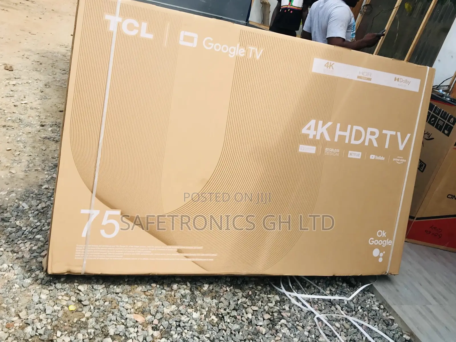 75 Inches Glossy Electric Led TCL HDR Black
