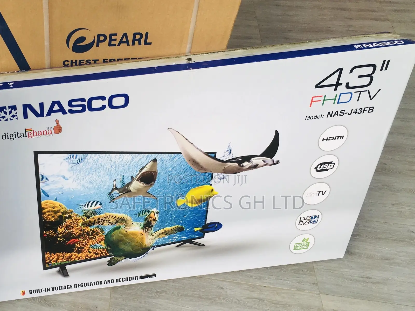 43 Inches FHD Glossy LED Nasco Digital Electric Black Tv 