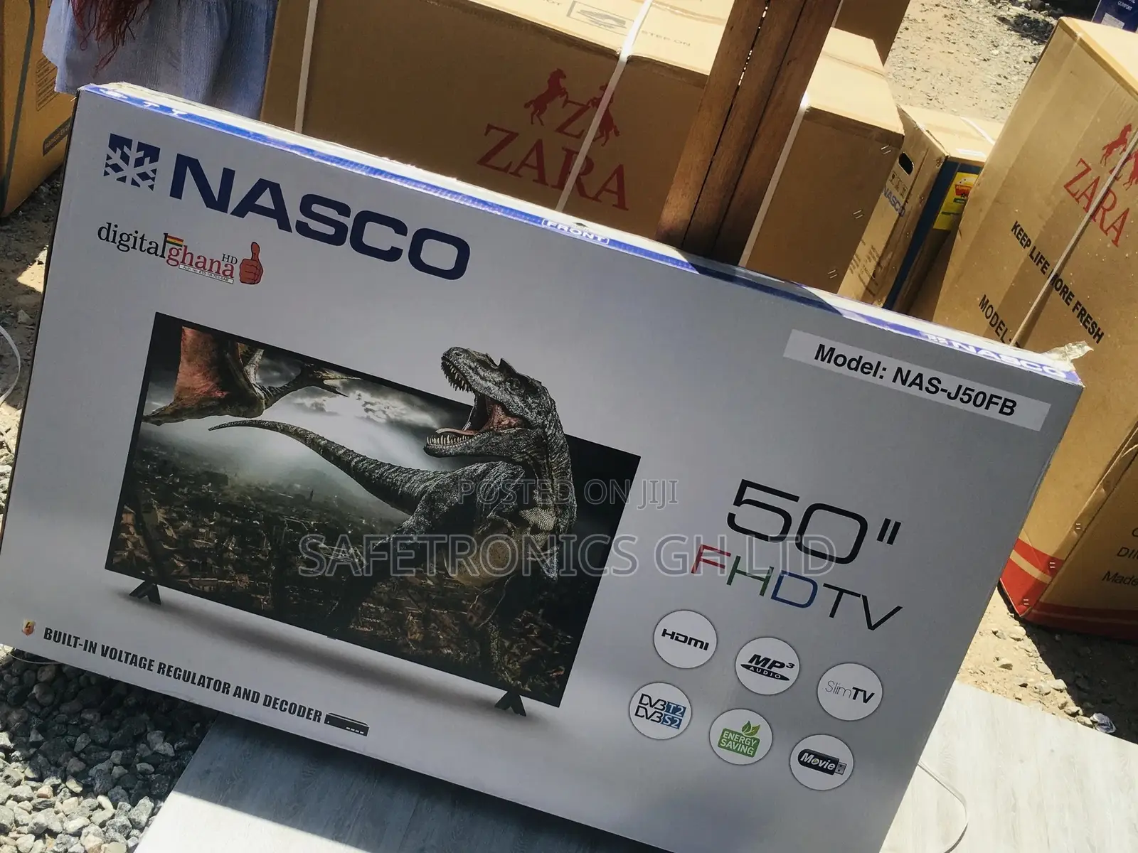 Nasco Black 50 Inches LED Glossy Digital Satellite Tv