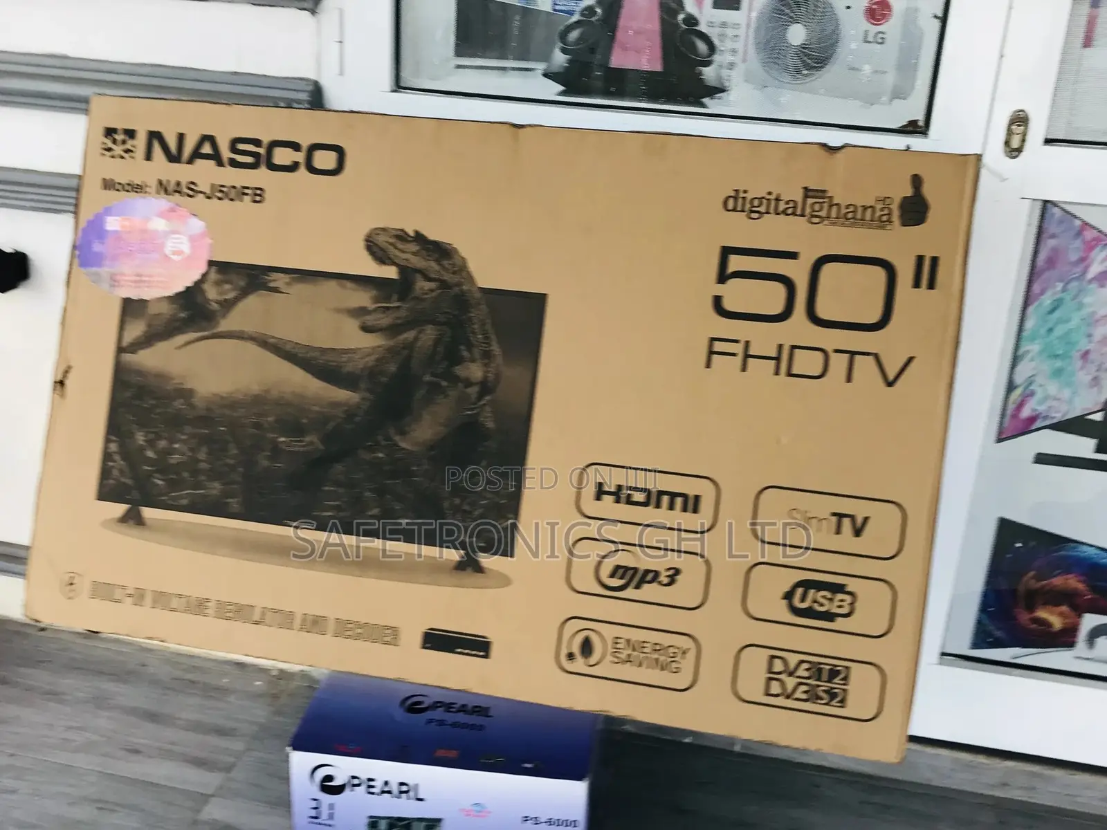  LED Glossy Nasco 50 Inches Black Digital Electric Tv 