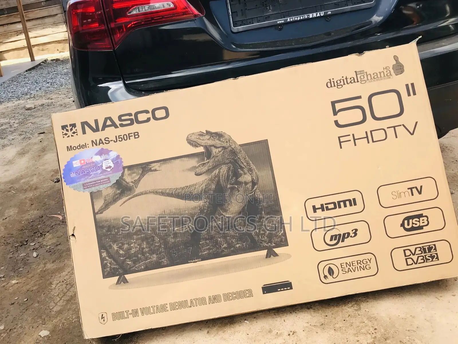  LED Glossy Nasco 50 Inches Black Digital Electric Tv 