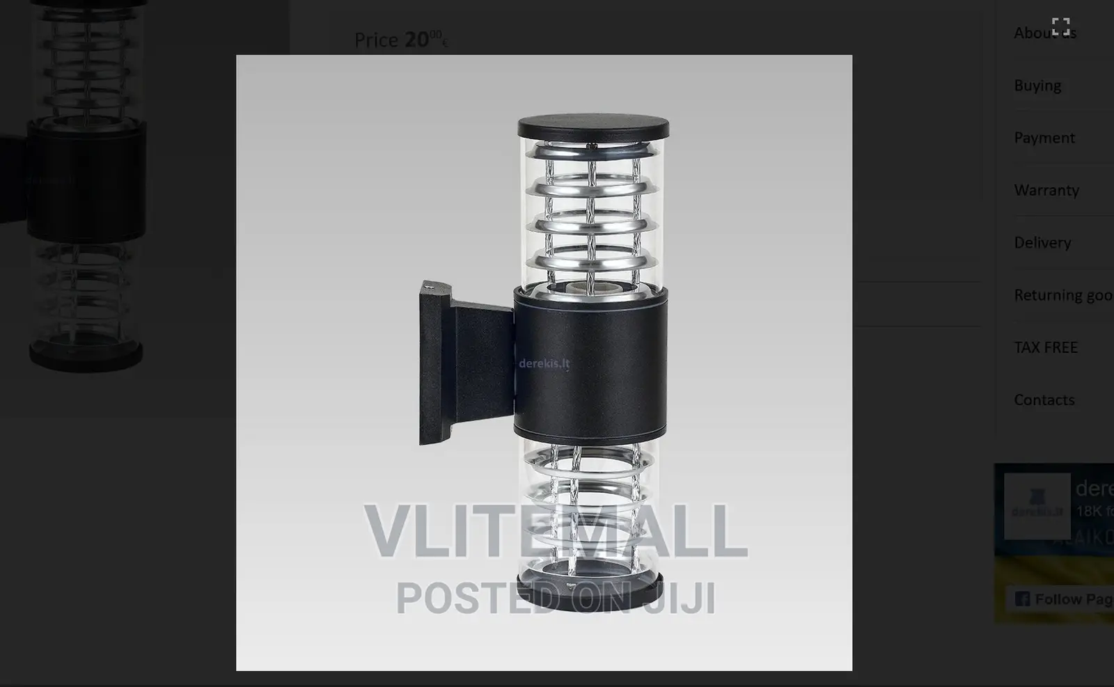 Vlite Outdoor Wall Light