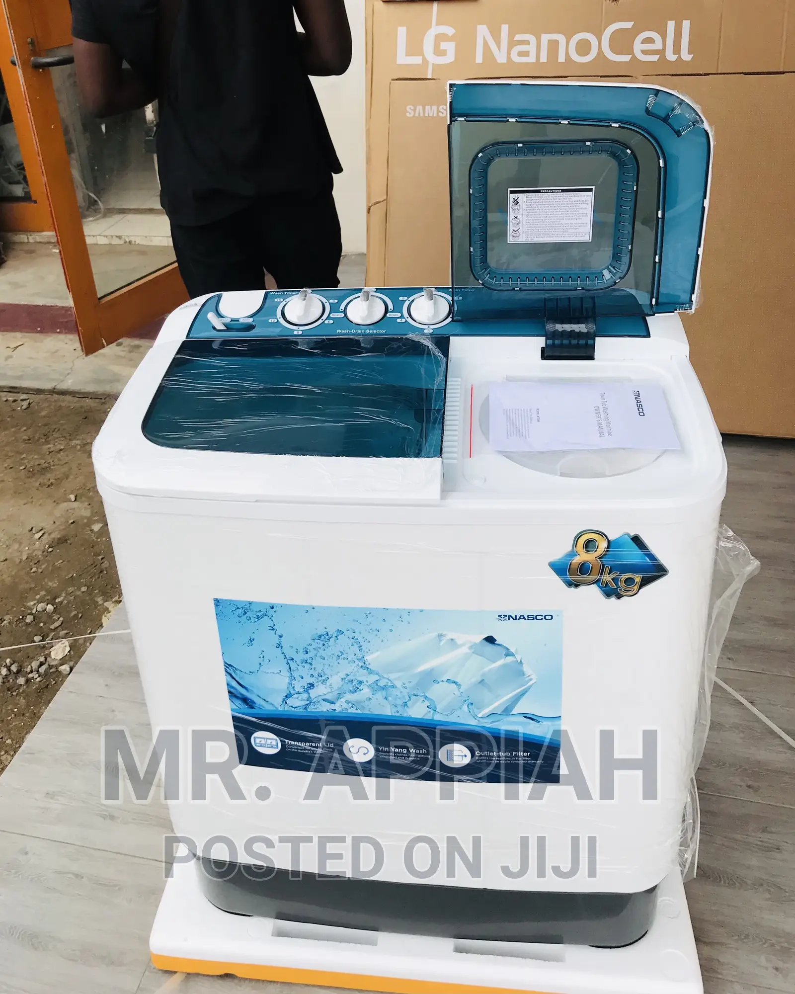 Quality Nasco 8kg Electric Top Load Washing Machine(White).